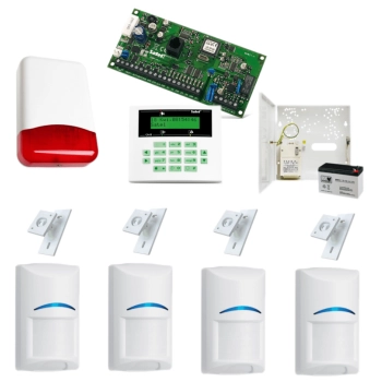 SYSTEM ALARMOWY SATEL CA-5 KPL LCD + 4x Gen2 ISC-BPR2-W12 + TI700